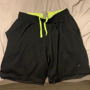 Black and neon green old navy shorts